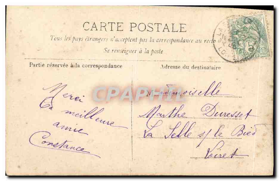 CPA Fantaisie Femme Maud Amy — Rückseite