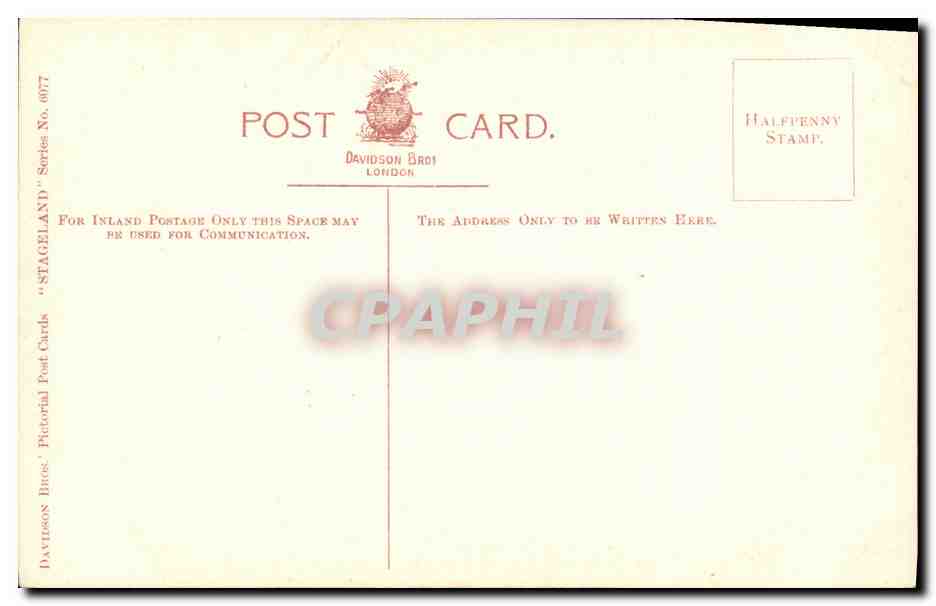CPA Fantaisie Femme Miss Gertrude Elliott — Verso
