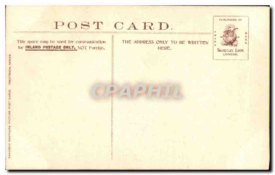 CPA Fantaisie Femme Miss Jessie Bateman — Verso