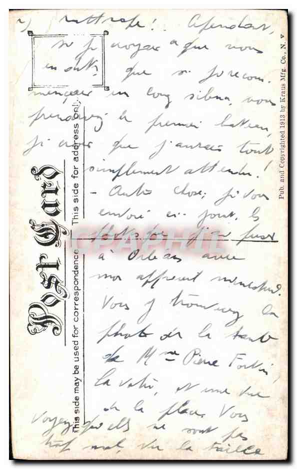 CPA Fantaisie Femme Bessie Eyton — Verso