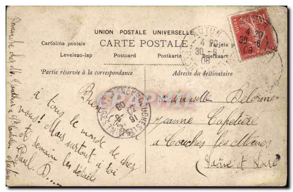 CPA Fantaisie Femme Jane Dirys — Rückseite