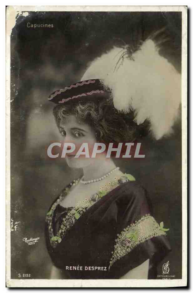 CPA Fantaisie Femme Capucines Renee Desprez