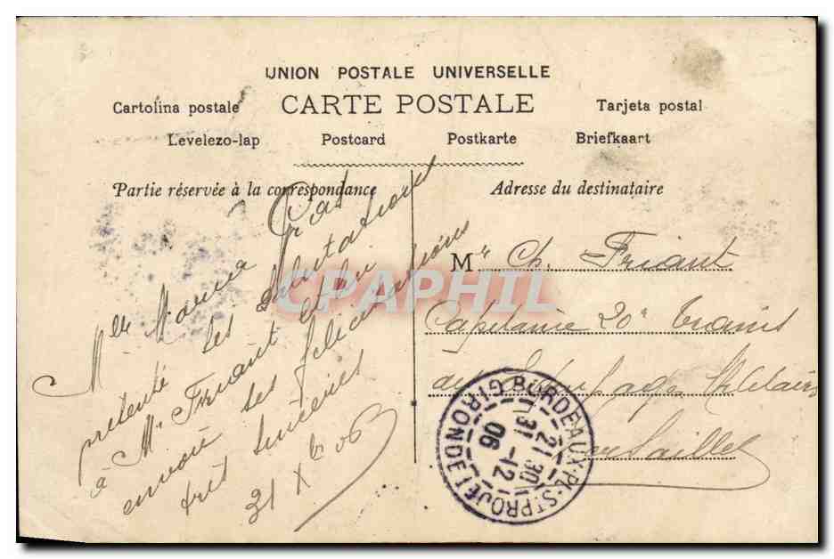 CPA Fantaisie Femme Cavalieri Toldeo Devere — Verso