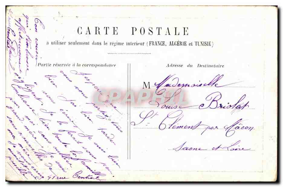 CPA Fantaisie Femme Lucette de Verly — Rückseite