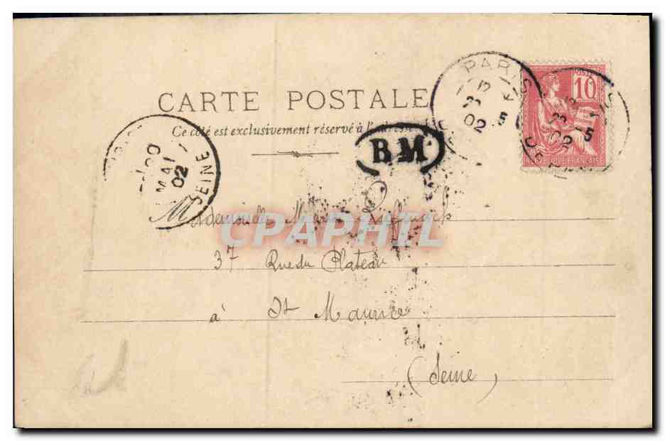 Vrouw aan de rand van het water — Uitgever E. F. Uitgevers, Parijs — N° 11 — Achterkant