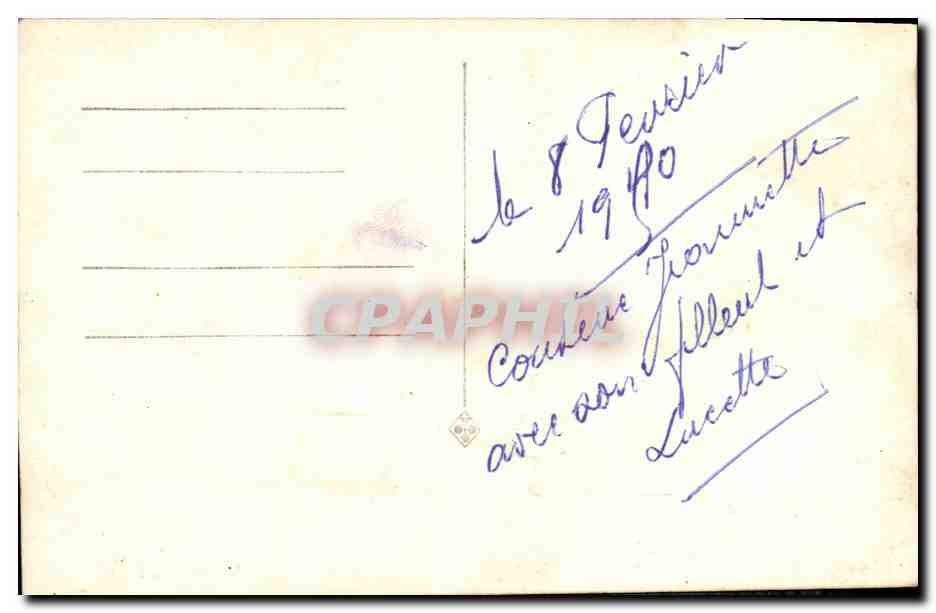 CARTE PHOTO enfant Femmes Tour Eiffel Paris — Rückseite