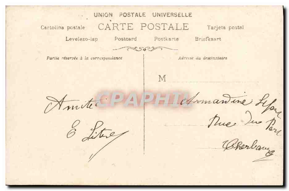 Donna in abito bianco — scena notturna — Paulinze, Parigi, n° 1261 — Verso