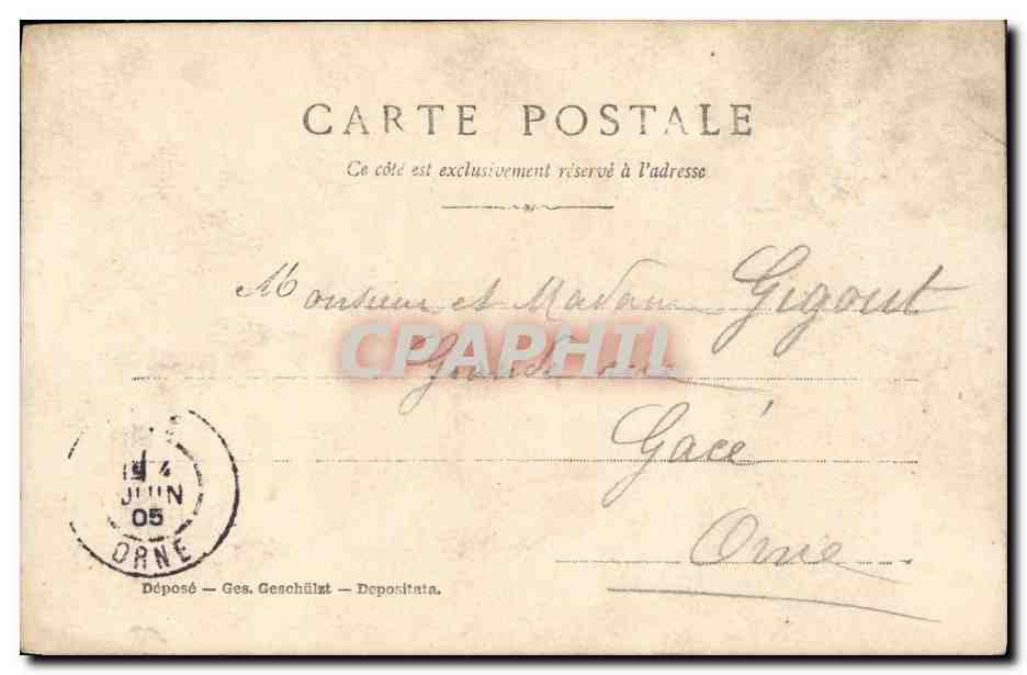 CPA Fantaisie Femme Dartes — Rückseite