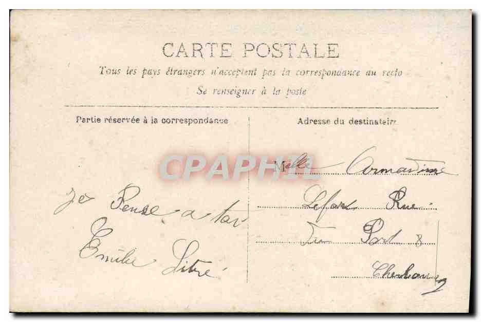 Femme en robe longue tenant un vase — Robinne S.I.P. — n° 1261 — Rückseite