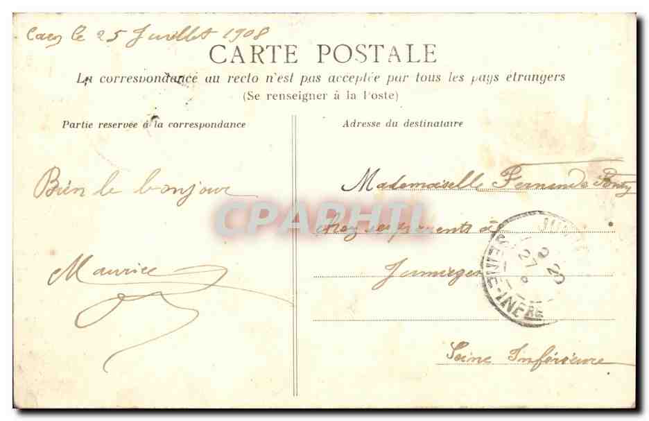 CAEN — Le Marché aux Bestiaux sur les fossés Saint-Julien — Collection AL — Reverso