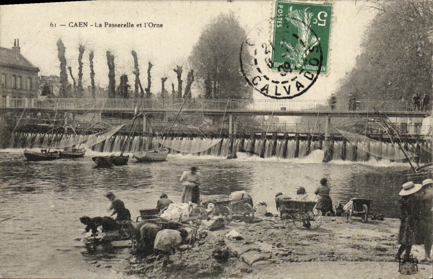 CAEN - La Passerelle et l'Orne — éditeur inconnu, n° 61