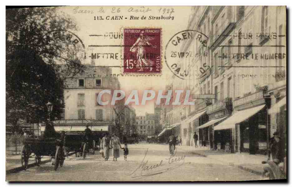 CPA Caen Rue de Strasbourg