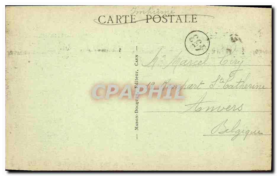 CPA Caen Rue de Strasbourg — Verso
