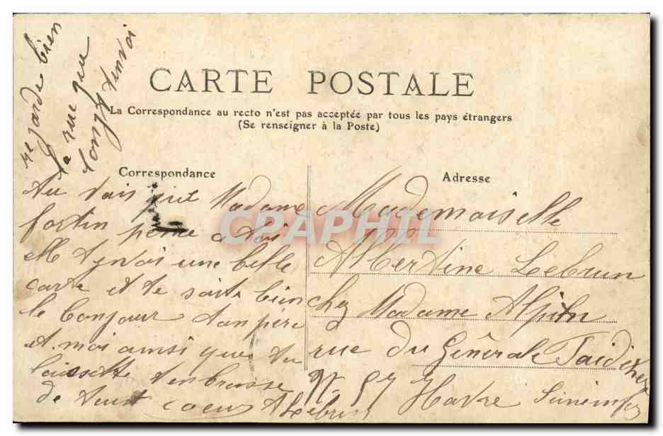 CPA Caen Fabrique de Biscuits Mollier — Reverso