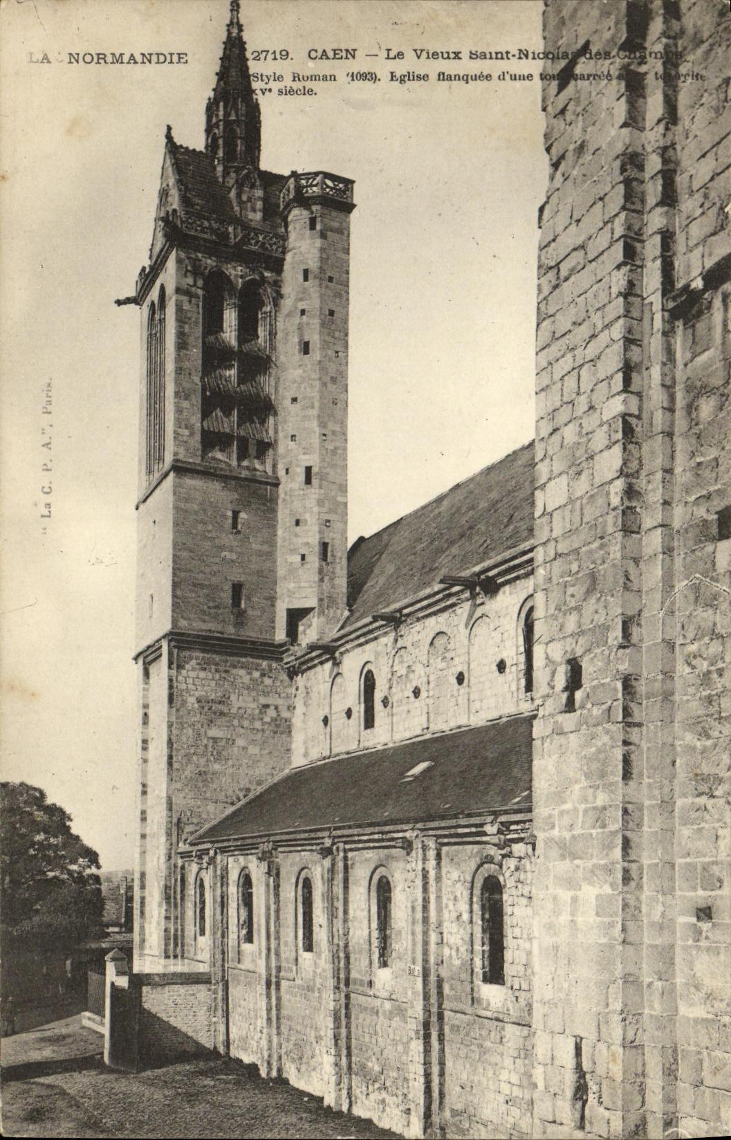 CPA Caen Vieux Saint Nicolas Arcades des carmes