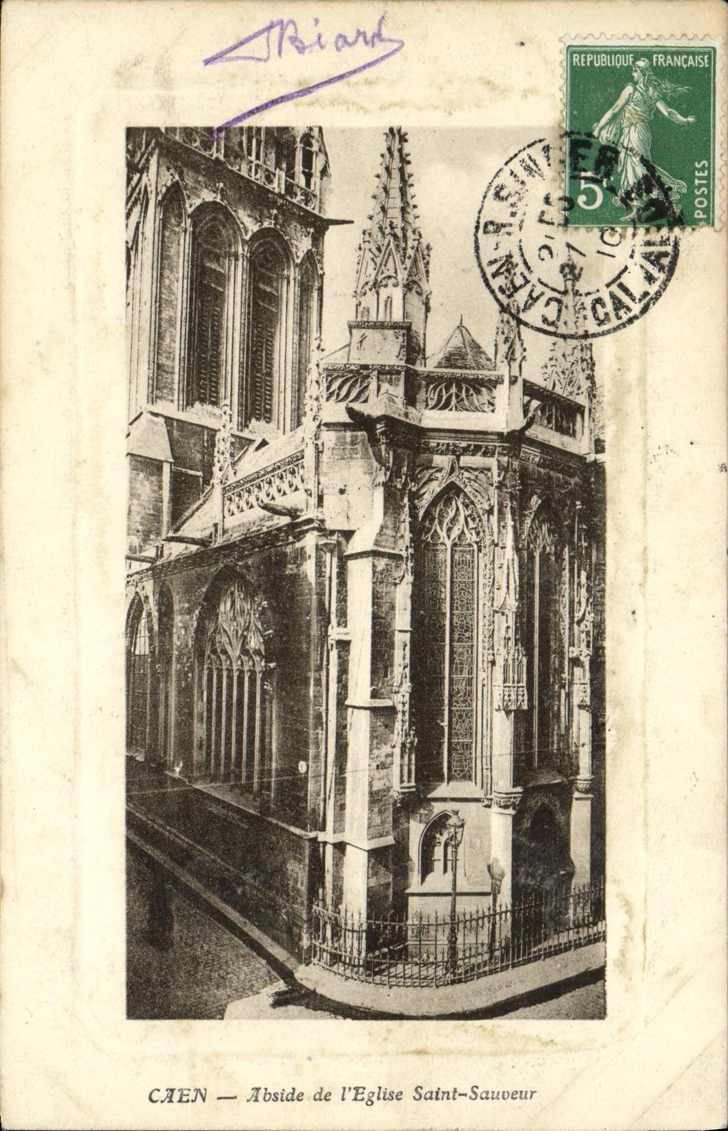 CPA Caen Abside de L Eglise Saint Sauveur