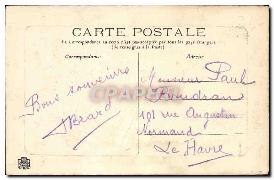 CPA Caen Abside de L Eglise Saint Sauveur — Verso