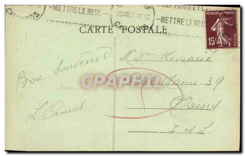 CPA Caen L Eglise St Sauveur — Verso