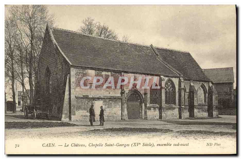 CAEN — Le Château, Chapelle Saint-Georges (XVe Siècle), ensemble sud-ouest — ND Photo