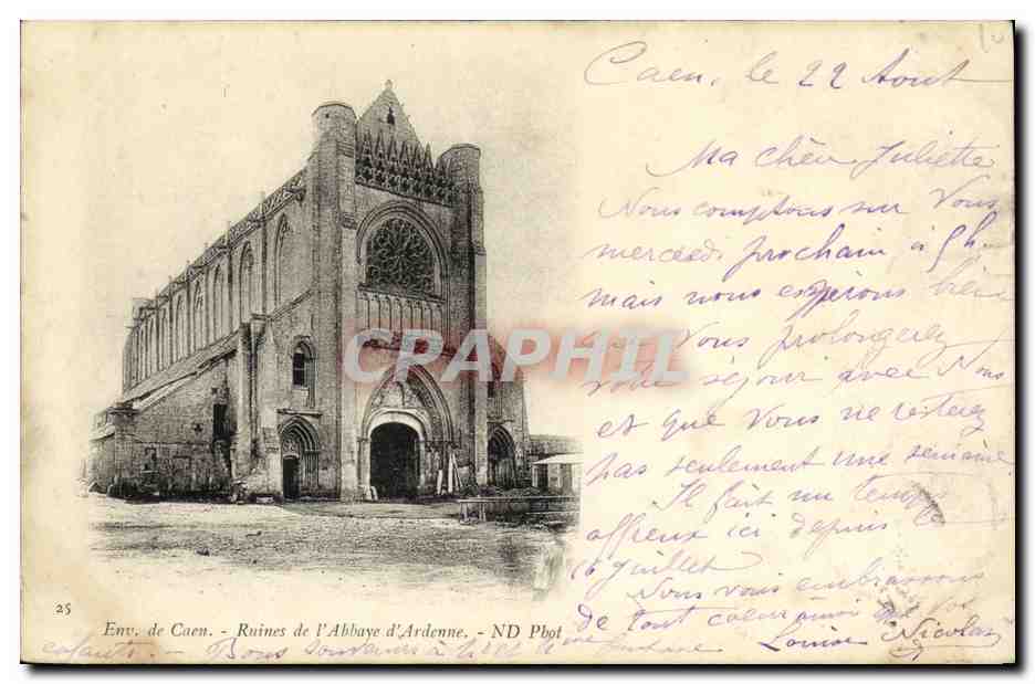 CPA Caen Ruines de L Abbaye d Ardenne