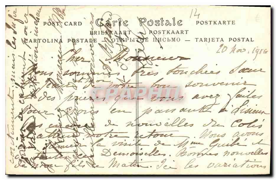 CPA Caen Communaute de la Misericorde Interieur de la Chapelle — Verso