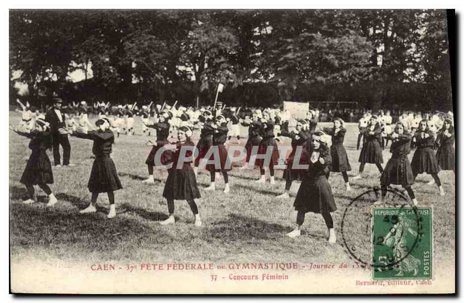Caen - 37e Federale Gymnastieke Feest - Vrouwenwedstrijd - Bernard, uitgever, Caen