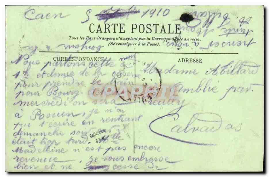 Caen — La Gare de l'Ouest — LL. — n°66 — Verso