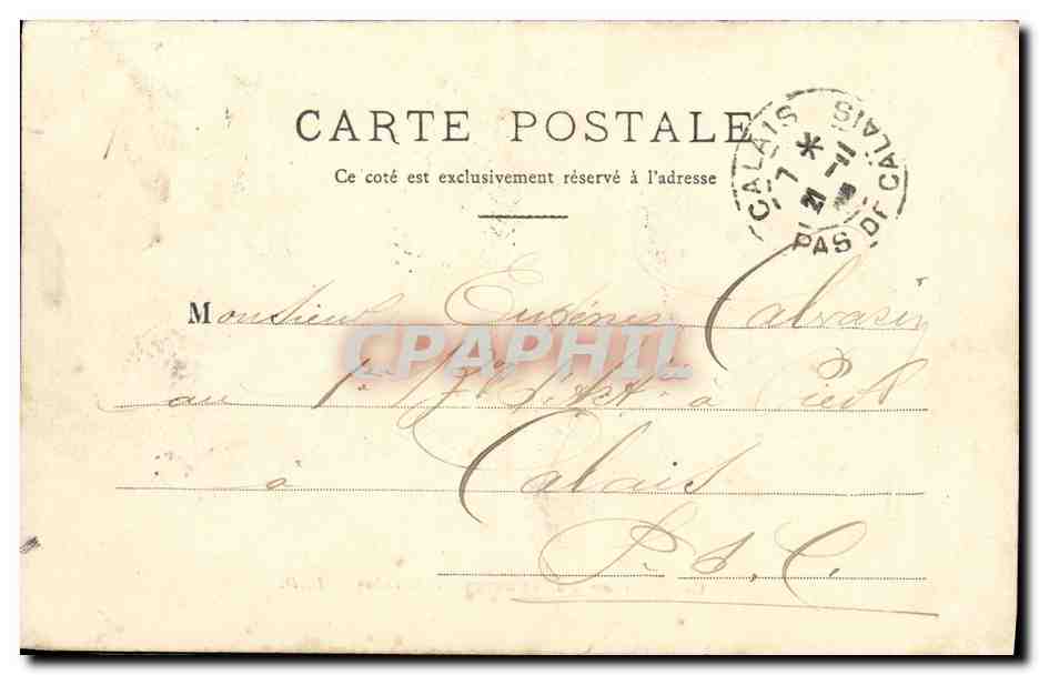 Caen — Estación de Tramways del Calvados — L. D. — Reverso