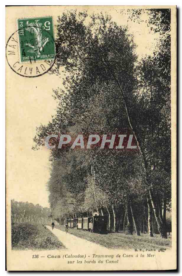 CPA Caen Tramway de Caen a la Mer sur les Bords du Canal