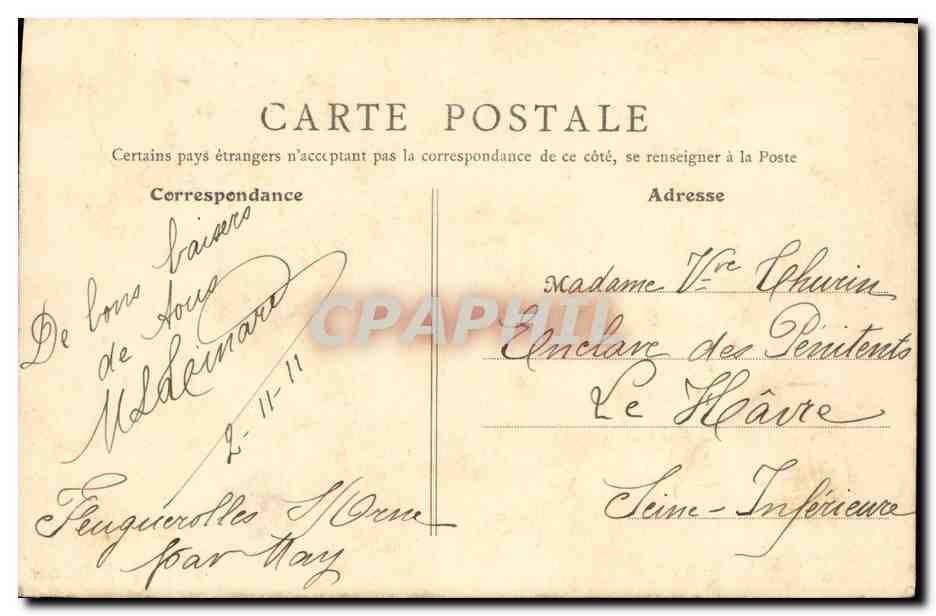 CPA Caen Tramway de Caen a la Mer sur les Bords du Canal — Rückseite