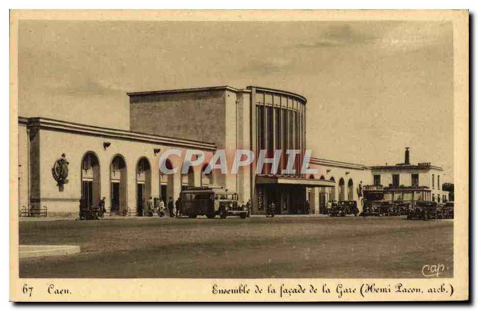 CPA Caen Entree de la Gare