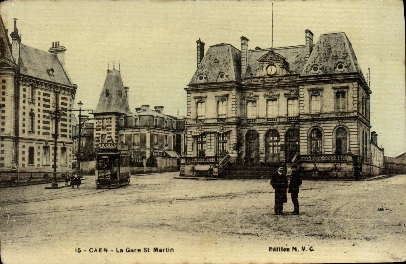 CPA Caen La Gare St Martin carte toilee 