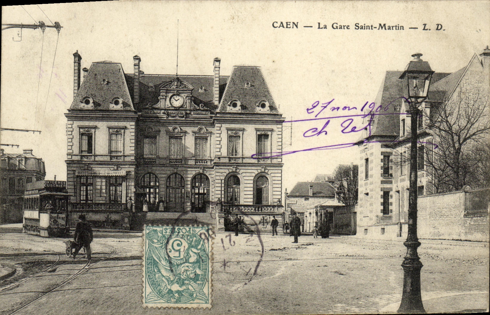 CPA Caen La Gare Saint Martin