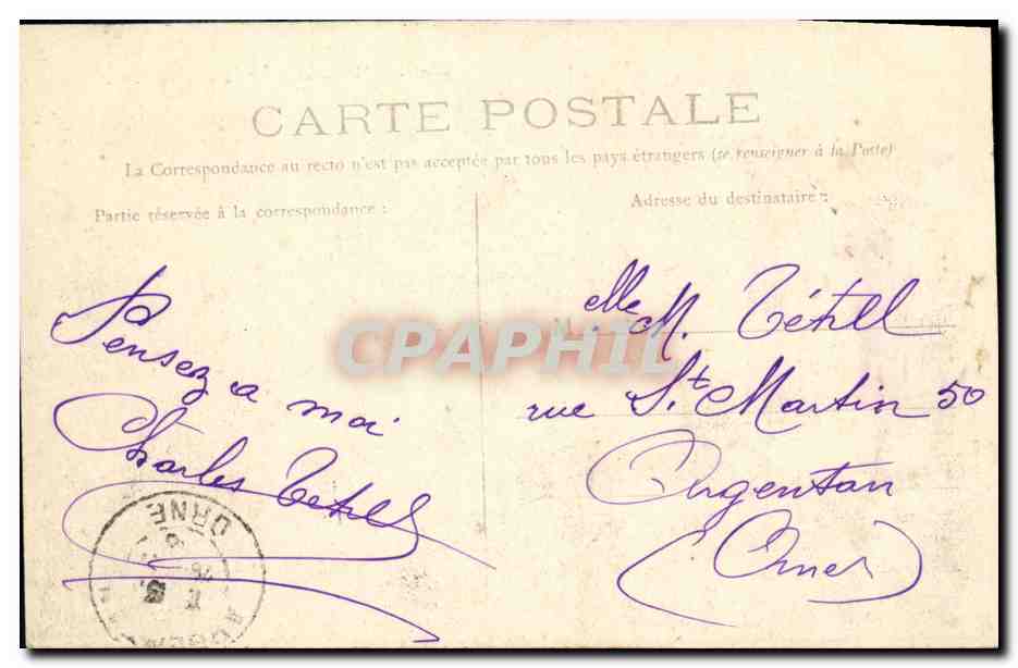 CPA Caen La Gare Saint Martin — Rückseite