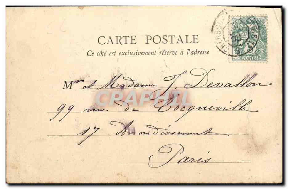 CPA Caen La Gare Saint Martin — Verso
