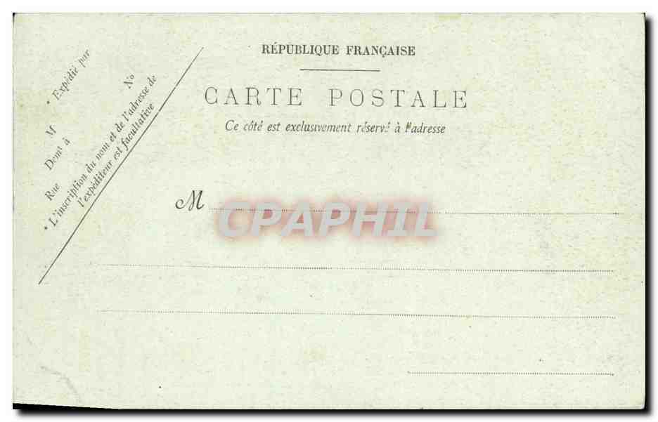 CPA Caen La Gare Saint Martin Caleche — Verso