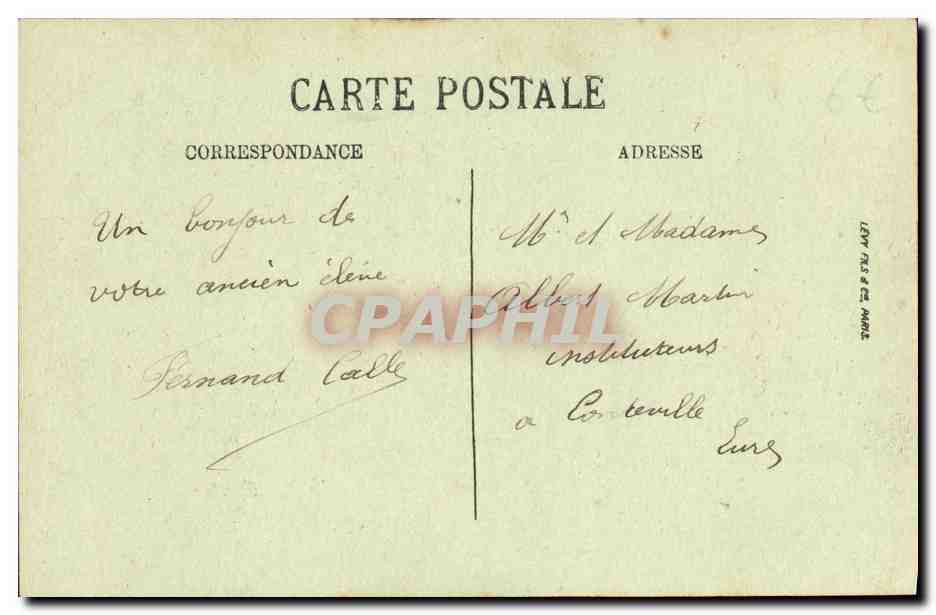 CPA Caen Les Hauts Fourneaux — Rückseite