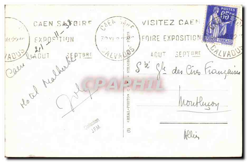 Caen — L'Hôtel Malherbe — éditeur CUP, n° 410 — Rückseite