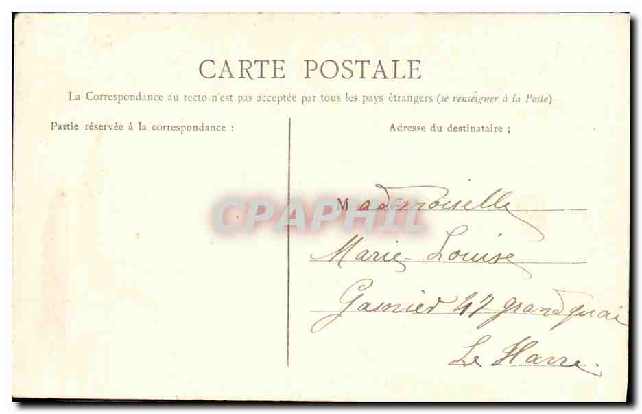 Terrasse du Café Restaurant du Châlet — Caen — éditeur L. Laroze, n° 129 — Reverso