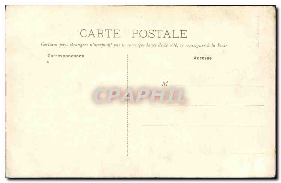 CPA Caen Hotel De La Monnale — Verso