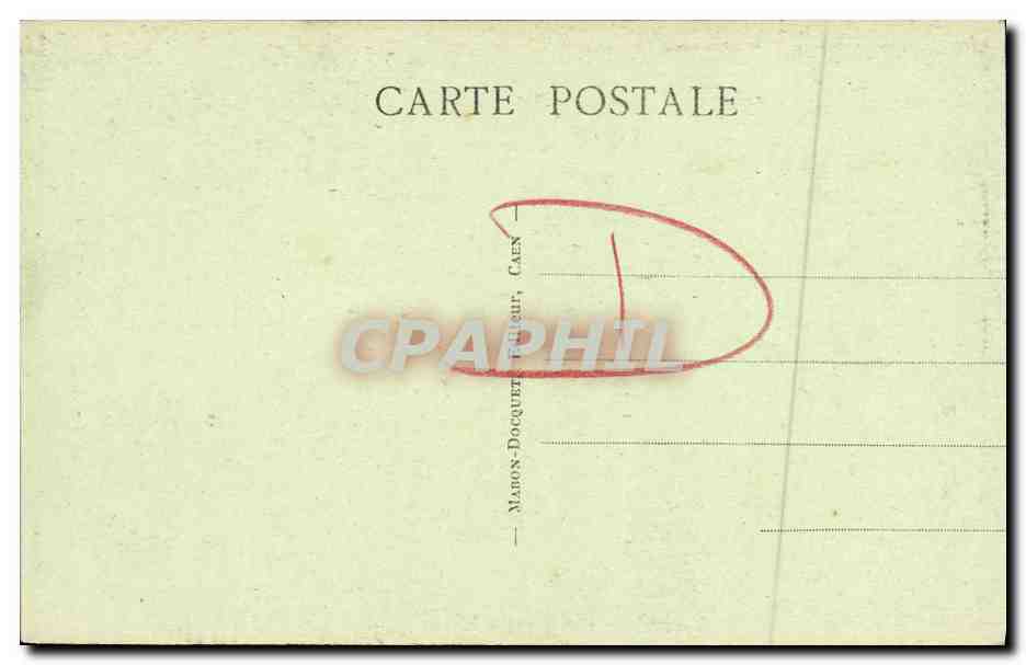 CPA Caen Ancien L Hotel de Than — Verso