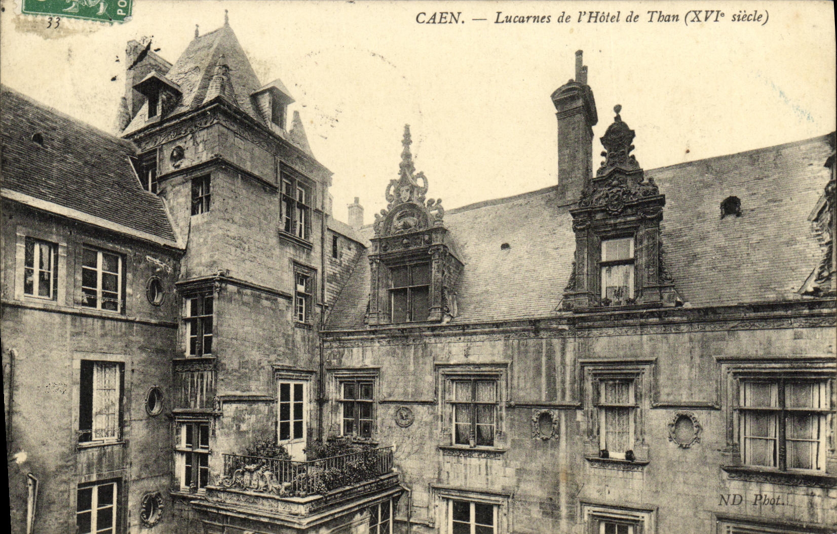CPA Caen Lucarnes de L Hotel de Than 