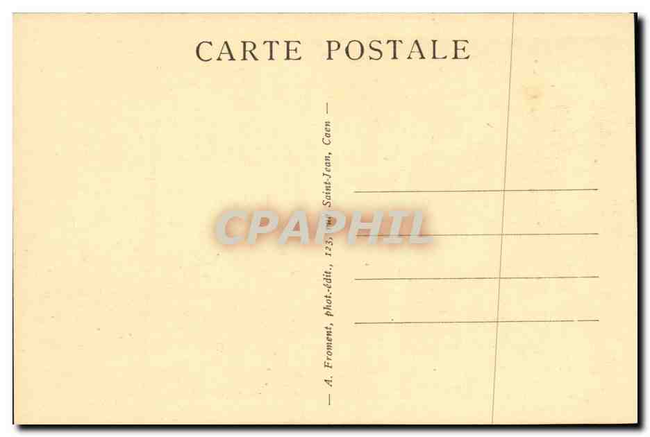 CPA Caen Cour de l Hotel d Escoville — Rückseite