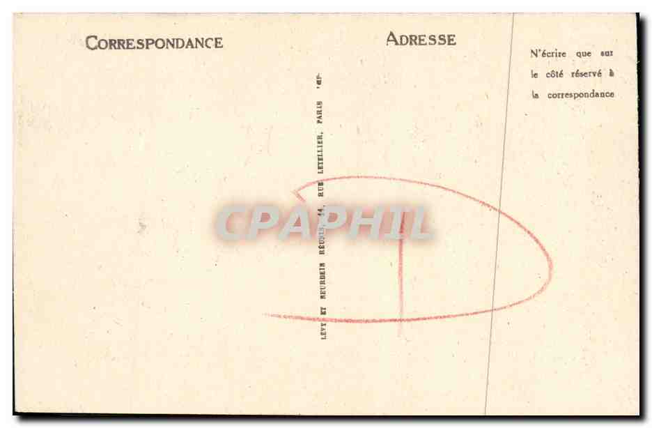 CPA Caen Hotel de la Bourse Lucarne — Verso