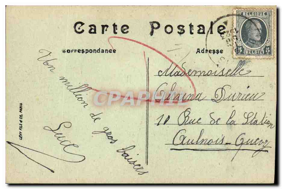 Caen — Hôtel de Ville et Square — LL. — Verso