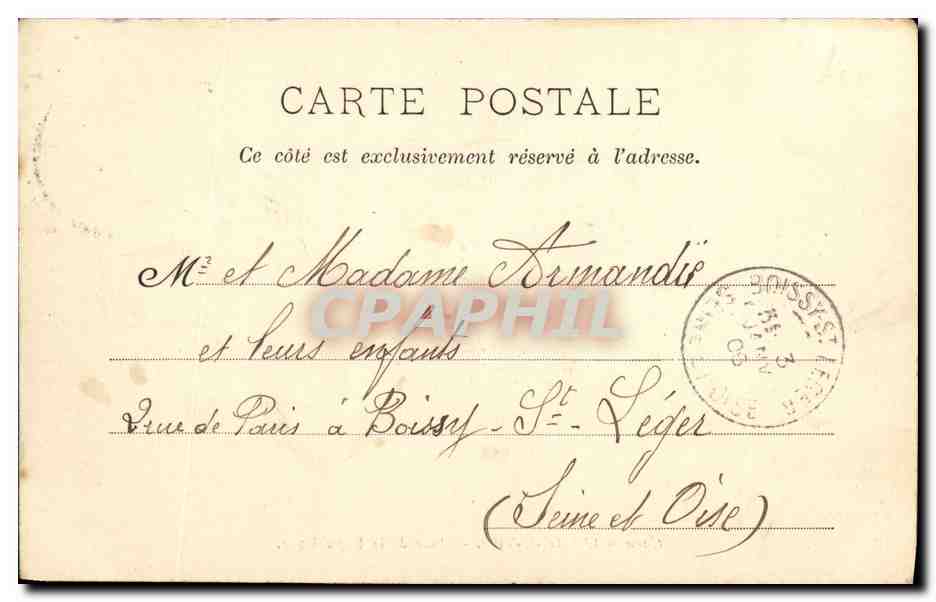 CPA Caen L Hotel de Ville Place de la Republique — Verso