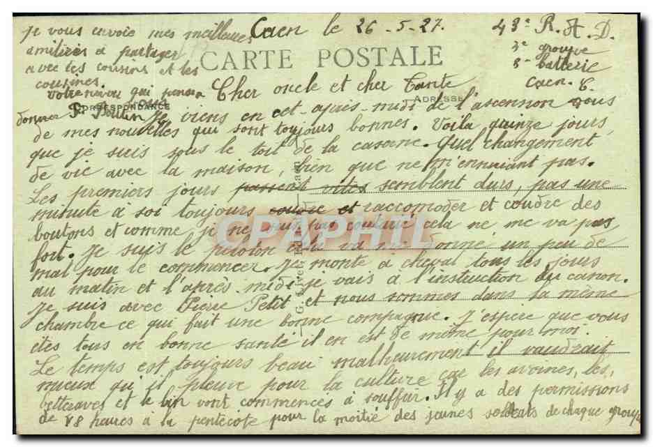CPA Caen Interieur de l Hotel de Ville et Ancien Seminaire des Eudistes — Rückseite