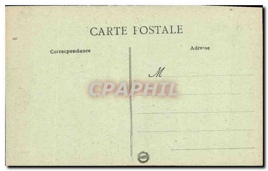 CPA Caen Hotel de Ville et Place de la Republique — Verso