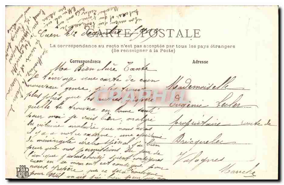 CAEN — Hôtel de Ville et la Place de la République — Éditeur non identifié — Rückseite