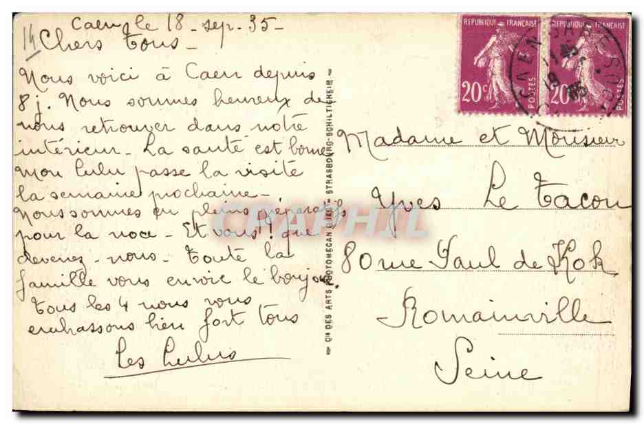 Caen — Das Rathaus, ehemaliges Kollegium der Eudisten — Der Innenhof — LL — Rückseite